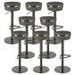 Modern Style Counter Stool Pu Leather Adjustable Height Bar Stool with Footrest Grey 8 Piece Set Backless Clearhalo 'Bar Furniture' 'Bar Stools' 'bar_stools' 'furn' 'furn_bar_stools' 'Furniture' 'Kitchen & Dining Furniture' 7352794