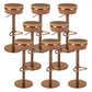 Modern Style Counter Stool Pu Leather Adjustable Height Bar Stool with Footrest Brown 8 Piece Set Backless Clearhalo 'Bar Furniture' 'Bar Stools' 'bar_stools' 'furn' 'furn_bar_stools' 'Furniture' 'Kitchen & Dining Furniture' 7352804