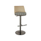 Modern Style Counter Stool Pu Leather Adjustable Height Bar Stool with Footrest Grey 1 Piece Low Back Clearhalo 'Bar Furniture' 'Bar Stools' 'bar_stools' 'furn' 'furn_bar_stools' 'Furniture' 'Kitchen & Dining Furniture' 7352805