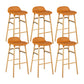 Faux Leather Counter Stool Modern Style Low Back Barstool with Solid Wood Legs Brown 6 Piece Set Clearhalo 'Bar Furniture' 'Bar Stools' 'bar_stools' 'furn' 'furn_bar_stools' 'Furniture' 'Kitchen & Dining Furniture' 7352824