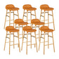 Faux Leather Counter Stool Modern Style Low Back Barstool with Solid Wood Legs Brown 8 Piece Set Clearhalo 'Bar Furniture' 'Bar Stools' 'bar_stools' 'furn' 'furn_bar_stools' 'Furniture' 'Kitchen & Dining Furniture' 7352826