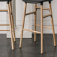 Faux Leather Counter Stool Modern Style Low Back Barstool with Solid Wood Legs Clearhalo 'Bar Furniture' 'Bar Stools' 'bar_stools' 'furn' 'furn_bar_stools' 'Furniture' 'Kitchen & Dining Furniture' 7352829