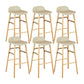 Faux Leather Counter Stool Modern Style Low Back Barstool with Solid Wood Legs Light Gray 6 Piece Set Clearhalo 'Bar Furniture' 'Bar Stools' 'bar_stools' 'furn' 'furn_bar_stools' 'Furniture' 'Kitchen & Dining Furniture' 7352834