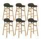 Faux Leather Counter Stool Modern Style Low Back Barstool with Solid Wood Legs Grey 6 Piece Set Clearhalo 'Bar Furniture' 'Bar Stools' 'bar_stools' 'furn' 'furn_bar_stools' 'Furniture' 'Kitchen & Dining Furniture' 7352840