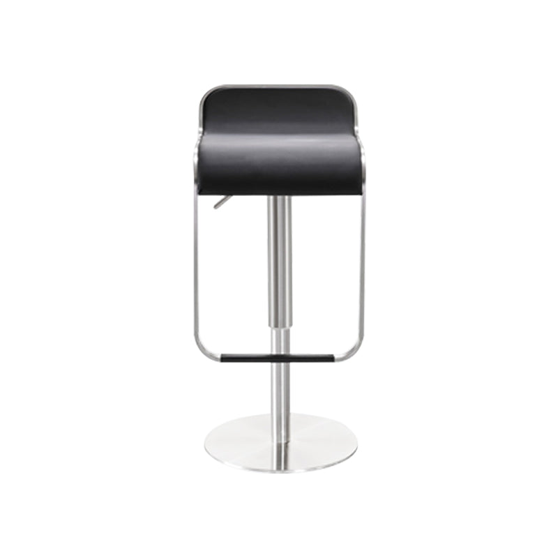 Faux Leather Indoor Counter Chair Contemporary Metal Legs Bar Stools Black 1 Piece Clearhalo 'Bar Furniture' 'Bar Stools' 'bar_stools' 'furn' 'furn_bar_stools' 'Furniture' 'Kitchen & Dining Furniture' 7352870