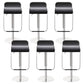 Faux Leather Indoor Counter Chair Contemporary Metal Legs Bar Stools Black 6 Piece Set Clearhalo 'Bar Furniture' 'Bar Stools' 'bar_stools' 'furn' 'furn_bar_stools' 'Furniture' 'Kitchen & Dining Furniture' 7352876