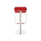 Faux Leather Indoor Counter Chair Contemporary Metal Legs Bar Stools Red 1 Piece Clearhalo 'Bar Furniture' 'Bar Stools' 'bar_stools' 'furn' 'furn_bar_stools' 'Furniture' 'Kitchen & Dining Furniture' 7352889