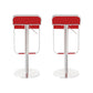 Faux Leather Indoor Counter Chair Contemporary Metal Legs Bar Stools Red 2 Piece Set Clearhalo 'Bar Furniture' 'Bar Stools' 'bar_stools' 'furn' 'furn_bar_stools' 'Furniture' 'Kitchen & Dining Furniture' 7352890