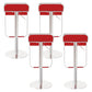 Faux Leather Indoor Counter Chair Contemporary Metal Legs Bar Stools Red 4 Piece Set Clearhalo 'Bar Furniture' 'Bar Stools' 'bar_stools' 'furn' 'furn_bar_stools' 'Furniture' 'Kitchen & Dining Furniture' 7352891
