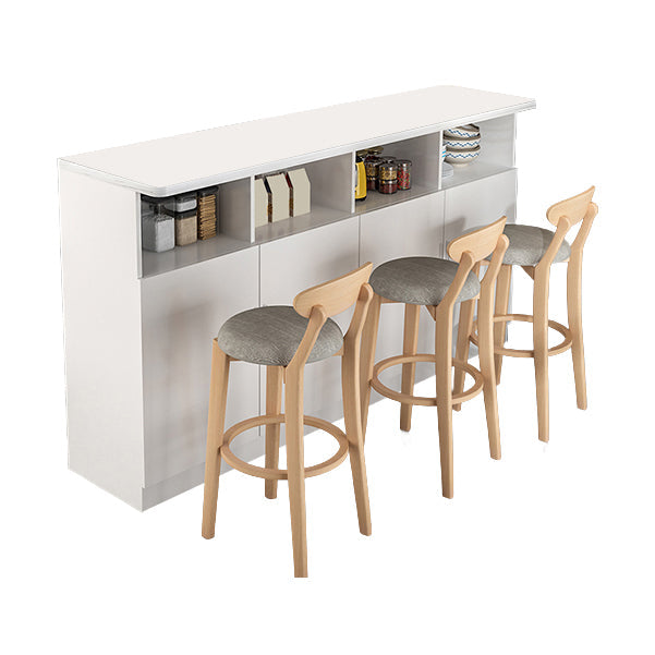 Table à manger de bar de style moderne Table de bar en bois rectangulaire pour la cuisine