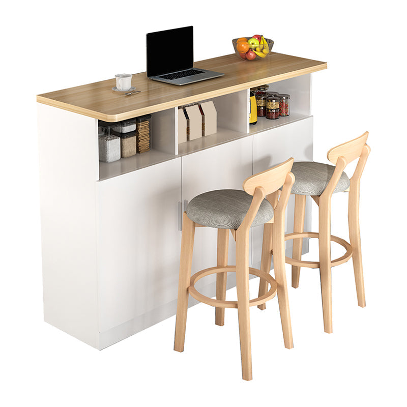 Table à manger de bar de style moderne Table de bar en bois rectangulaire pour la cuisine