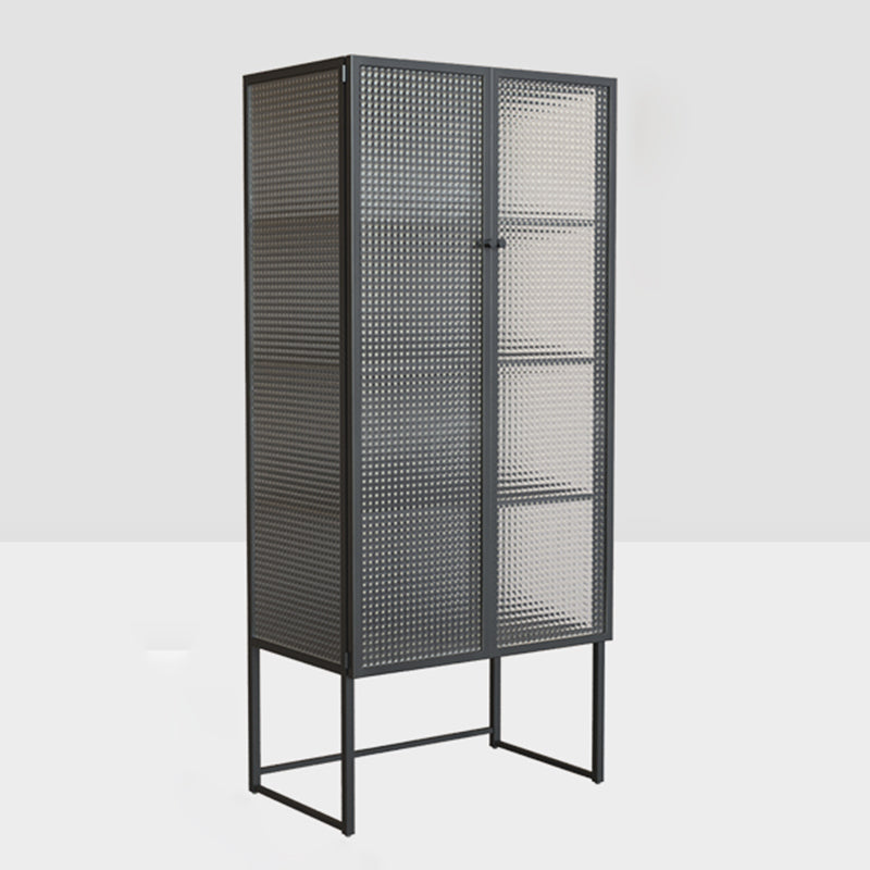 Puertas de vidrio de gabinete de curiosidad de metal contemporáneo Gabinete de buffet para comedor