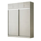 Modern Artificial Wood Wardrobe Freestanding Wardrobe with Sliding Doors for Living Room Armoire with Top Cabinet Clearhalo 'Armoires & Wardrobes' 'armoires_wardrobes' 'Bedroom Furniture' 'furn' 'furn_armoires_wardrobes' 'Furniture' 7353104