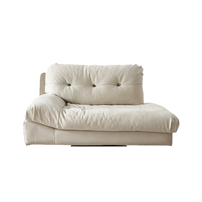 Modern Chaise Square Arms Chaise Lounge Couch for Living Room White Clearhalo 'Chairs & Seating' 'Chaise Lounge' 'chaise_lounge' 'furn' 'furn_chaise_lounge' 'Furniture' 'Living Room Furniture' 7353359