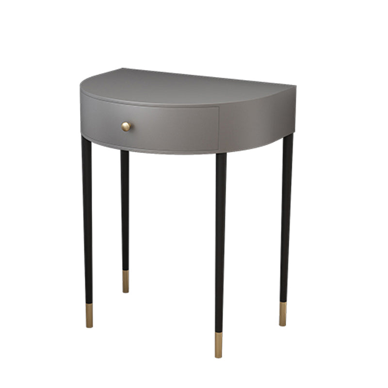 Modern Semicircle Slate Top Table Makeup Vanity with Drawers Clearhalo 'Bedroom Furniture' 'furn' 'furn_makeup_vanities' 'Furniture' 'Makeup Vanities' 'makeup_vanities' 7353659