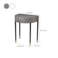 Modern Semicircle Slate Top Table Makeup Vanity with Drawers Clearhalo 'Bedroom Furniture' 'furn' 'furn_makeup_vanities' 'Furniture' 'Makeup Vanities' 'makeup_vanities' 7353670