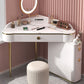 Modern 29.5" Height Slate Top Table Makeup Vanity with Drawers