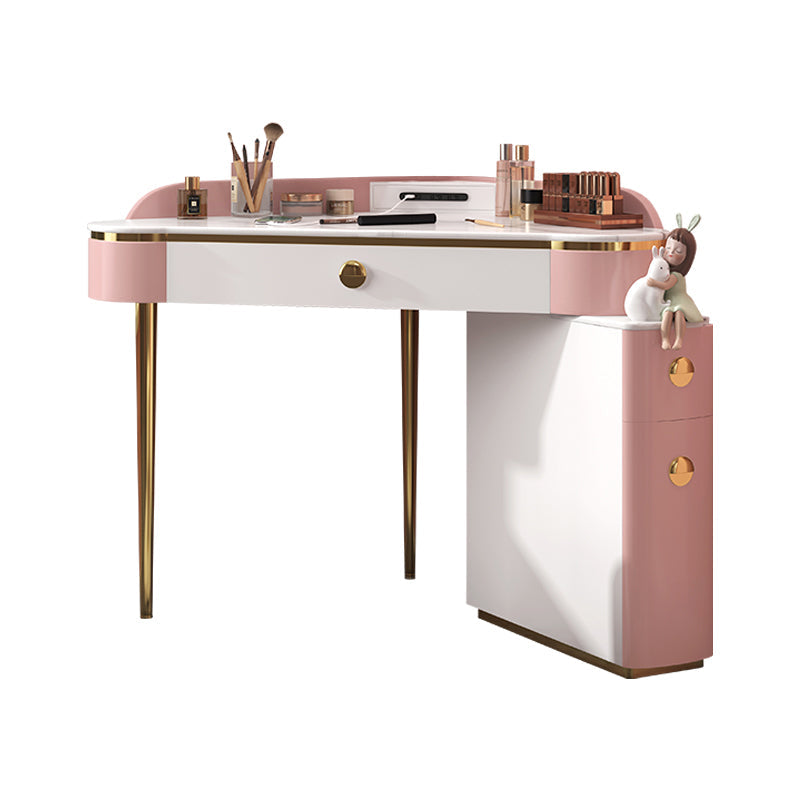 Modern 29.5" Height Slate Top Table Makeup Vanity with Drawers