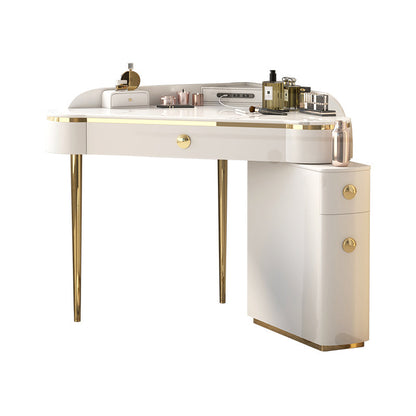 Modern 29.5" Height Slate Top Table Makeup Vanity with Drawers