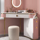 Modern 29.5" Height Slate Top Table Makeup Vanity with Drawers