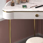 Modern 29.5" Height Slate Top Table Makeup Vanity with Drawers