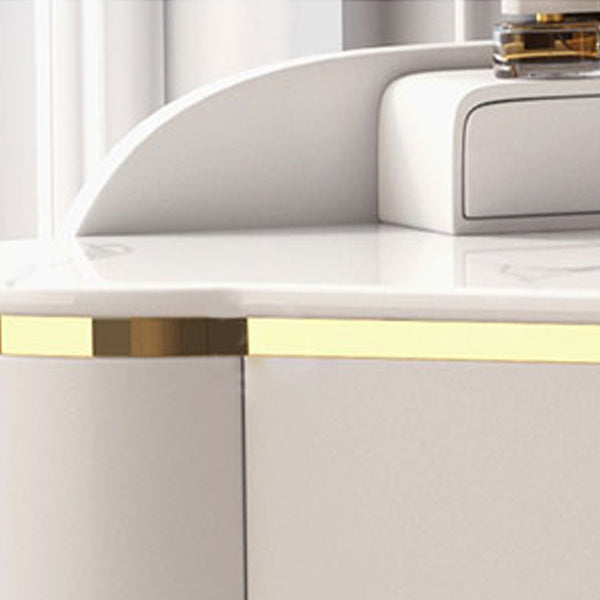 Modern 29.5" Height Slate Top Table Makeup Vanity with Drawers