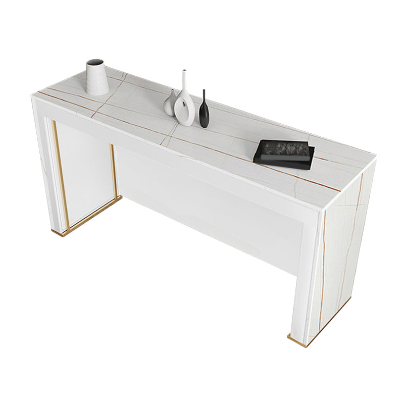 Set tavolo da bar moderno con piano in pietra Tavolo da bar rettangolare da 1/3 pezzi con sgabelli imbottiti