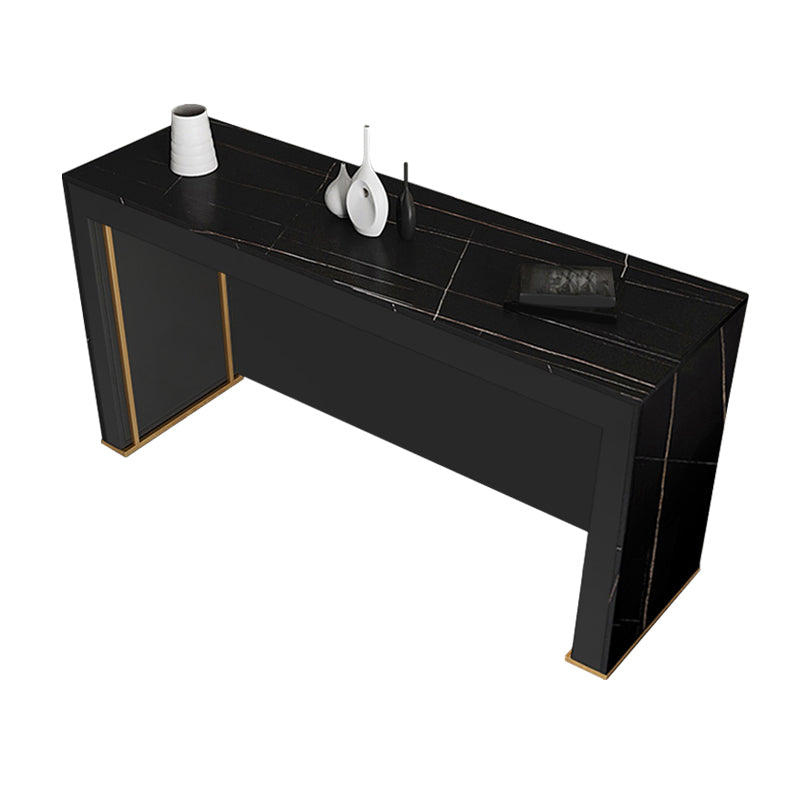 Set tavolo da bar moderno con piano in pietra Tavolo da bar rettangolare da 1/3 pezzi con sgabelli imbottiti