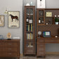 Mid-Century Modern Pine Storage Cabinet Solid Wood Brown Storage Cabinet with Drawer Clearhalo 'Cabinets & Chests' 'cabinets_chests' 'furn' 'furn_cabinets_chests' 'Furniture' 'Living Room Furniture' 7354020