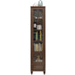 Mid-Century Modern Pine Storage Cabinet Solid Wood Brown Storage Cabinet with Drawer Clearhalo 'Cabinets & Chests' 'cabinets_chests' 'furn' 'furn_cabinets_chests' 'Furniture' 'Living Room Furniture' 7354026