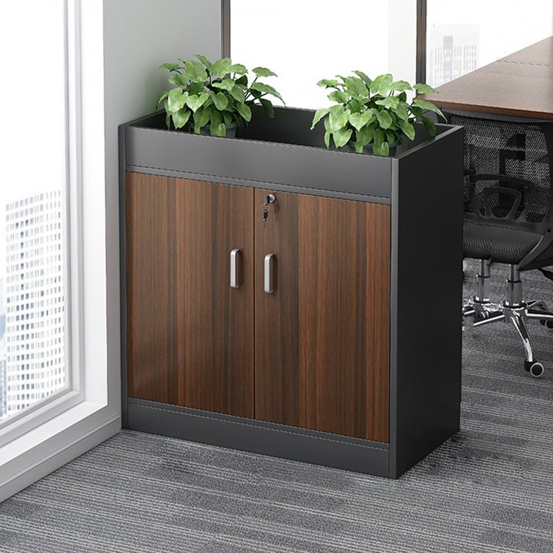 Wood Vertical File Cabinet Modern Storage Shelves File Cabinet with Lock 31"L x 16"W x 31"H Brown Clearhalo 'Filing Cabinets' 'filling_cabinets' 'furn' 'furn_filling_cabinets' 'Furniture' 'Office Furniture' 7354251