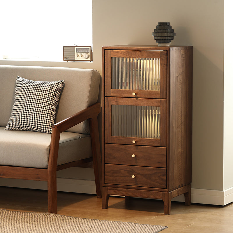 Mitte des Jahrhunderts moderner Walnuss-Lagerschrank Massivholzbrauner Lagerschrank