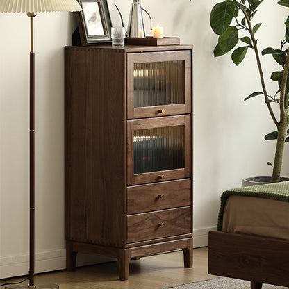 Mitte des Jahrhunderts moderner Walnuss-Lagerschrank Massivholzbrauner Lagerschrank