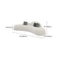 White Wool Curved Sofa Nordic 39.4" D Armless Sofa with Pillows