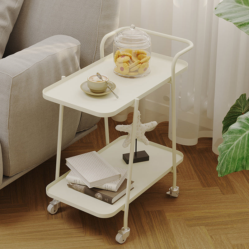 22"H Contemporary Corner Table Metal Double Tier Accent Side Table Clearhalo 'Coffee & Accent Tables' 'End & Side Tables' 'end_side_tables' 'furn' 'furn_end_side_tables' 'Furniture' 'Living Room Furniture' 7354604