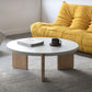 Round Stone Coffee Table Contemporary 3 Legs Coffee Cocktail Table