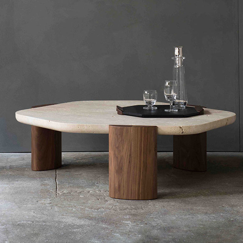 Contemporary Hexagon Coffee Table 3 Legs Stone Coffee Cocktail Table Clearhalo 'Coffee & Accent Tables' 'Coffee Tables' 'coffee_tables' 'furn' 'furn_coffee_tables' 'Furniture' 'Living Room Furniture' 7354649