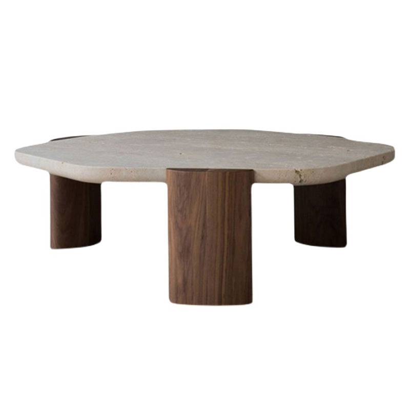 Contemporary Hexagon Coffee Table 3 Legs Stone Coffee Cocktail Table Clearhalo 'Coffee & Accent Tables' 'Coffee Tables' 'coffee_tables' 'furn' 'furn_coffee_tables' 'Furniture' 'Living Room Furniture' 7354650