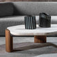Contemporary Hexagon Coffee Table 3 Legs Stone Coffee Cocktail Table Clearhalo 'Coffee & Accent Tables' 'Coffee Tables' 'coffee_tables' 'furn' 'furn_coffee_tables' 'Furniture' 'Living Room Furniture' 7354657