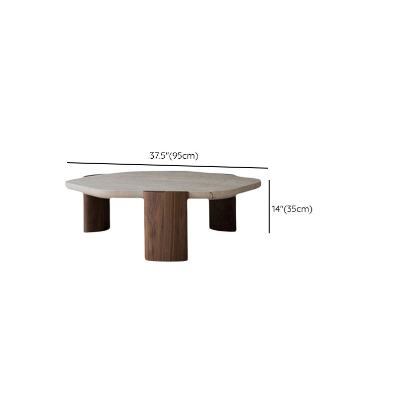Contemporary Hexagon Coffee Table 3 Legs Stone Coffee Cocktail Table Clearhalo 'Coffee & Accent Tables' 'Coffee Tables' 'coffee_tables' 'furn' 'furn_coffee_tables' 'Furniture' 'Living Room Furniture' 7354662
