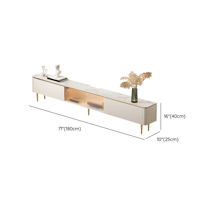Stone Media Console TV Stand Modern TV Stand Console with 4 Drawers Clearhalo 'furn' 'furn_tv_stands_entertainment_centers' 'Furniture' 'Living Room Furniture' 'TV Stands & Entertainment Centers' 'TV Stands & Media Storage Furniture' 'tv_stands_entertainment_centers' 7355233