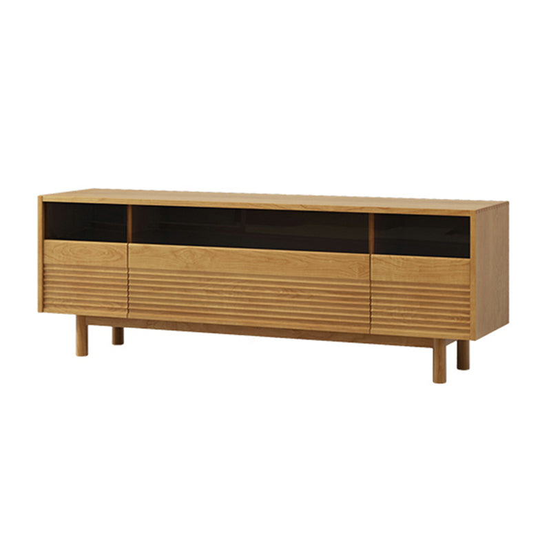 Scandinavian Media Console Wooden TV Console for Living Room 59.1"L x 17.7"W x 21.7"H Oak Clearhalo 'furn' 'furn_tv_stands_entertainment_centers' 'Furniture' 'Living Room Furniture' 'TV Stands & Entertainment Centers' 'TV Stands & Media Storage Furniture' 'tv_stands_entertainment_centers' 7355240