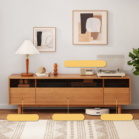 Scandinavian Media Console Wooden TV Console for Living Room Clearhalo 'furn' 'furn_tv_stands_entertainment_centers' 'Furniture' 'Living Room Furniture' 'TV Stands & Entertainment Centers' 'TV Stands & Media Storage Furniture' 'tv_stands_entertainment_centers' 7355256