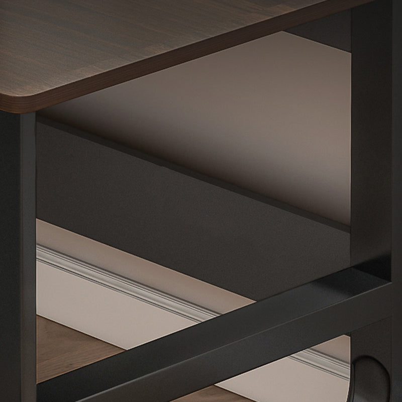 Scrivania per ufficio in legno in stile moderno a forma rettangolare scrivania con 2 gambe per casa