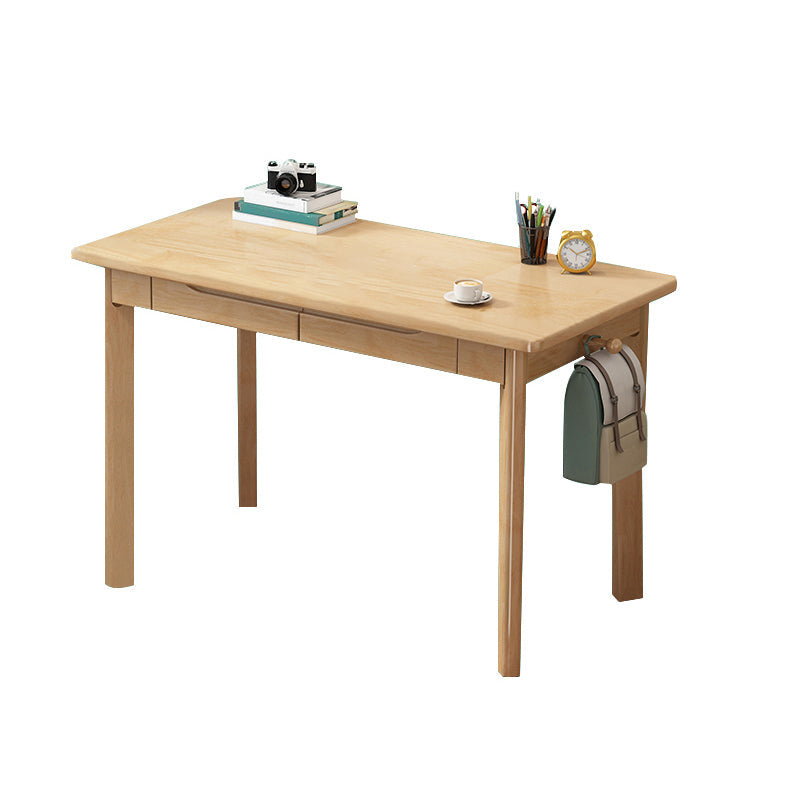 Rectangle Wooden Office Desk Modern Style Computer Desk for Home Natural Drawers Clearhalo 'furn' 'furn_office_desk' 'Furniture' 'Office Desks' 'Office Furniture' 'office_desk' 7355382