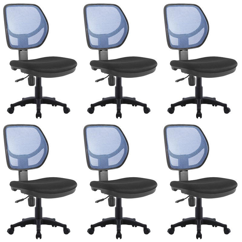 Modern No Arm Desk Chair Wheels Included Conference Chair for Office