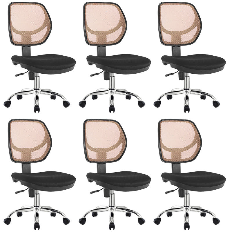 Modern No Arm Desk Chair Wheels Included Conference Chair for Office