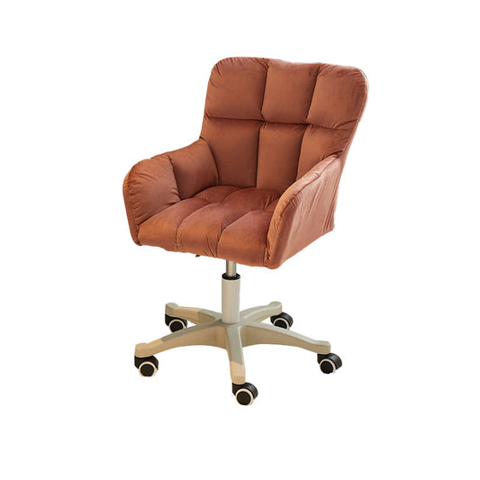 Modern Armless Task Chair Ergonomic Office Chair with Wheels (Pillow not Included) Red 1 Piece