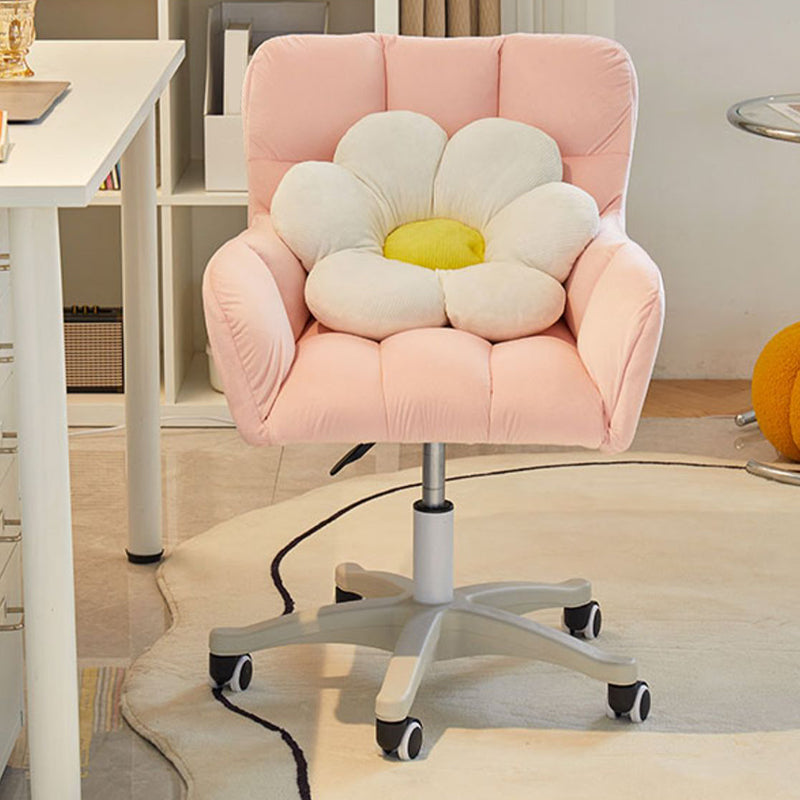 車輪付きのモダンアームレスタスクチェア人間工学的オフィスチェア（枕は含まれていません）