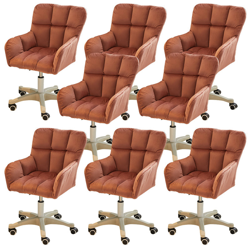 車輪付きのモダンアームレスタスクチェア人間工学的オフィスチェア（枕は含まれていません）